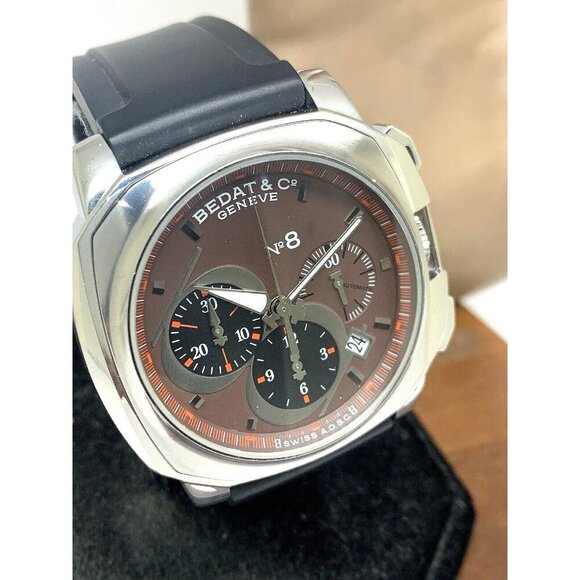 Bedat & CO No. 8 Mens Watch 867.010.410 Swiss Automatic Chronograph Brown Dial - Picture 1 of 14